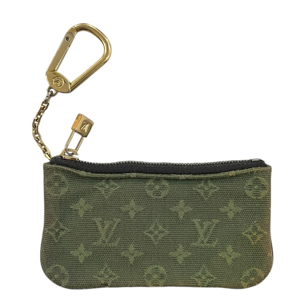 Louis Vuitton Olive Green Monogram Canvas Key Pouch with Gold Hardware